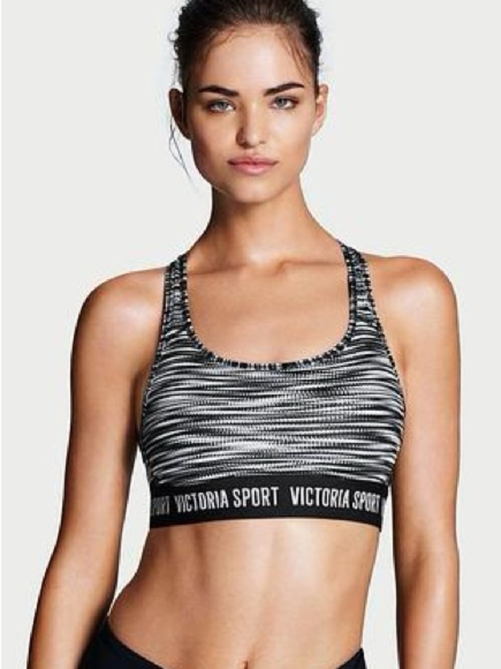 Victoria Black & White Patterned Sports Bra